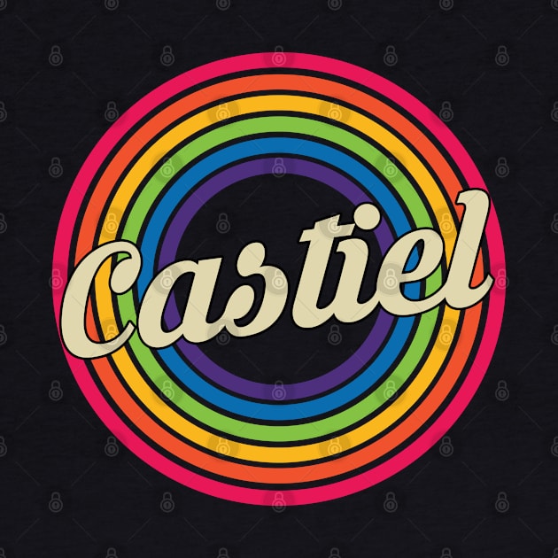 Castiel - Retro Rainbow Style by MaydenArt